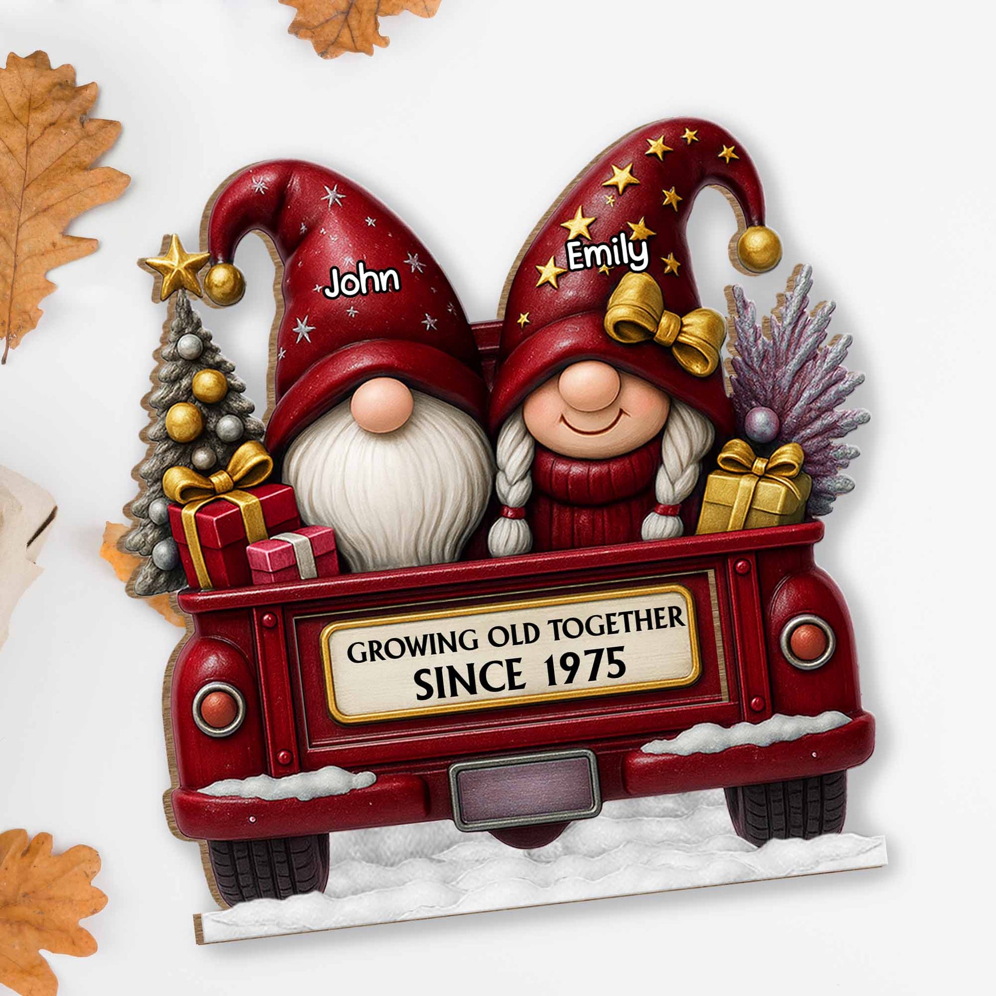Growing Old Together Since, Gnomes On Holiday Bus
