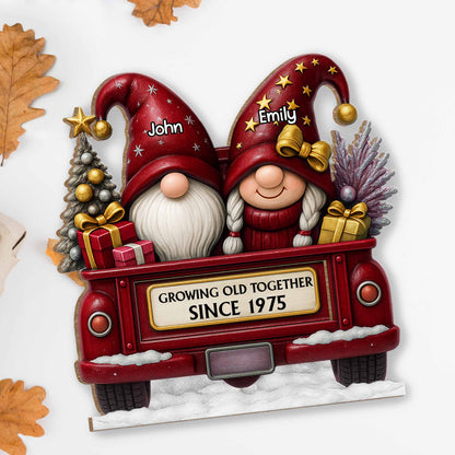 Growing Old Together Since, Gnomes On Holiday Bus