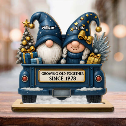 Growing Old Together Since, Gnomes On Holiday Bus