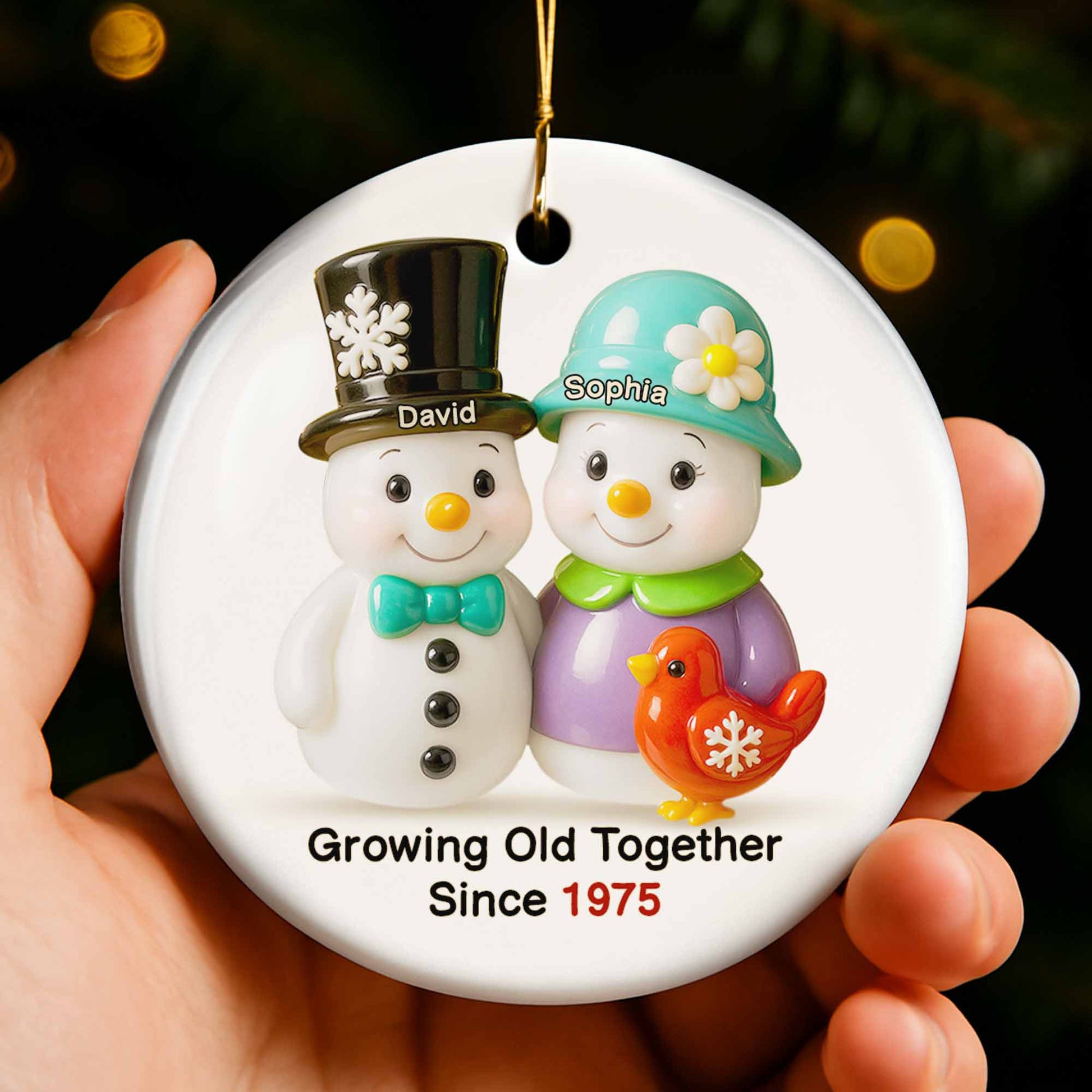 Growing Old Together With Snowmen and Bird