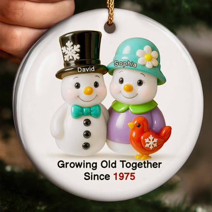 Growing Old Together With Snowmen and Bird