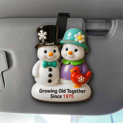 Growing Old Together Snowmen Clip