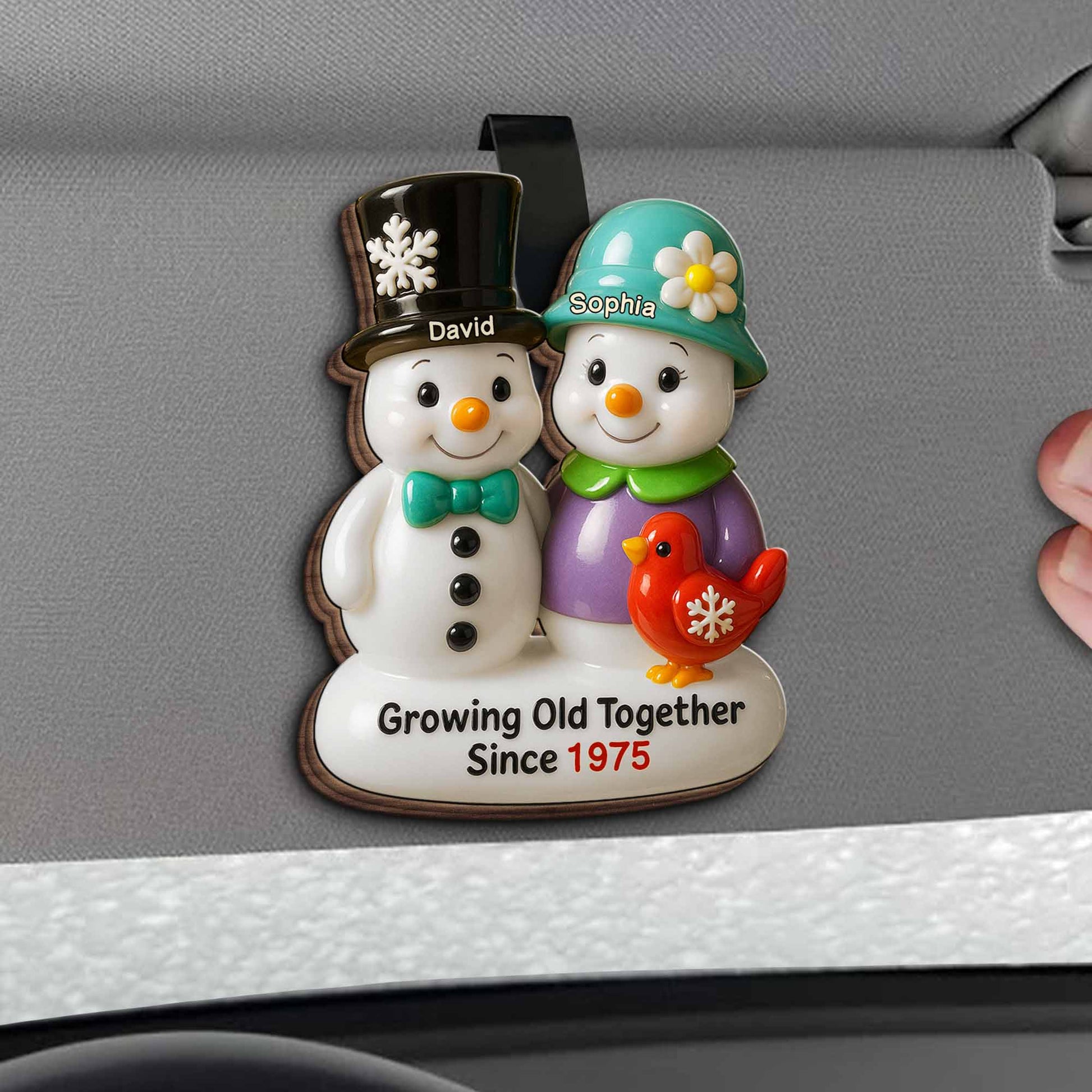 Growing Old Together Snowmen Clip