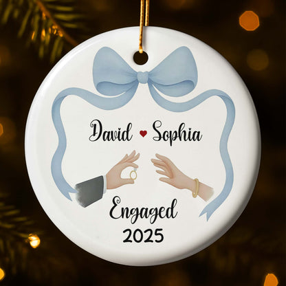 Engaged With Bow, Ring, And Hands