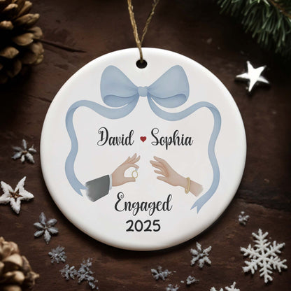 Engaged With Bow, Ring, And Hands