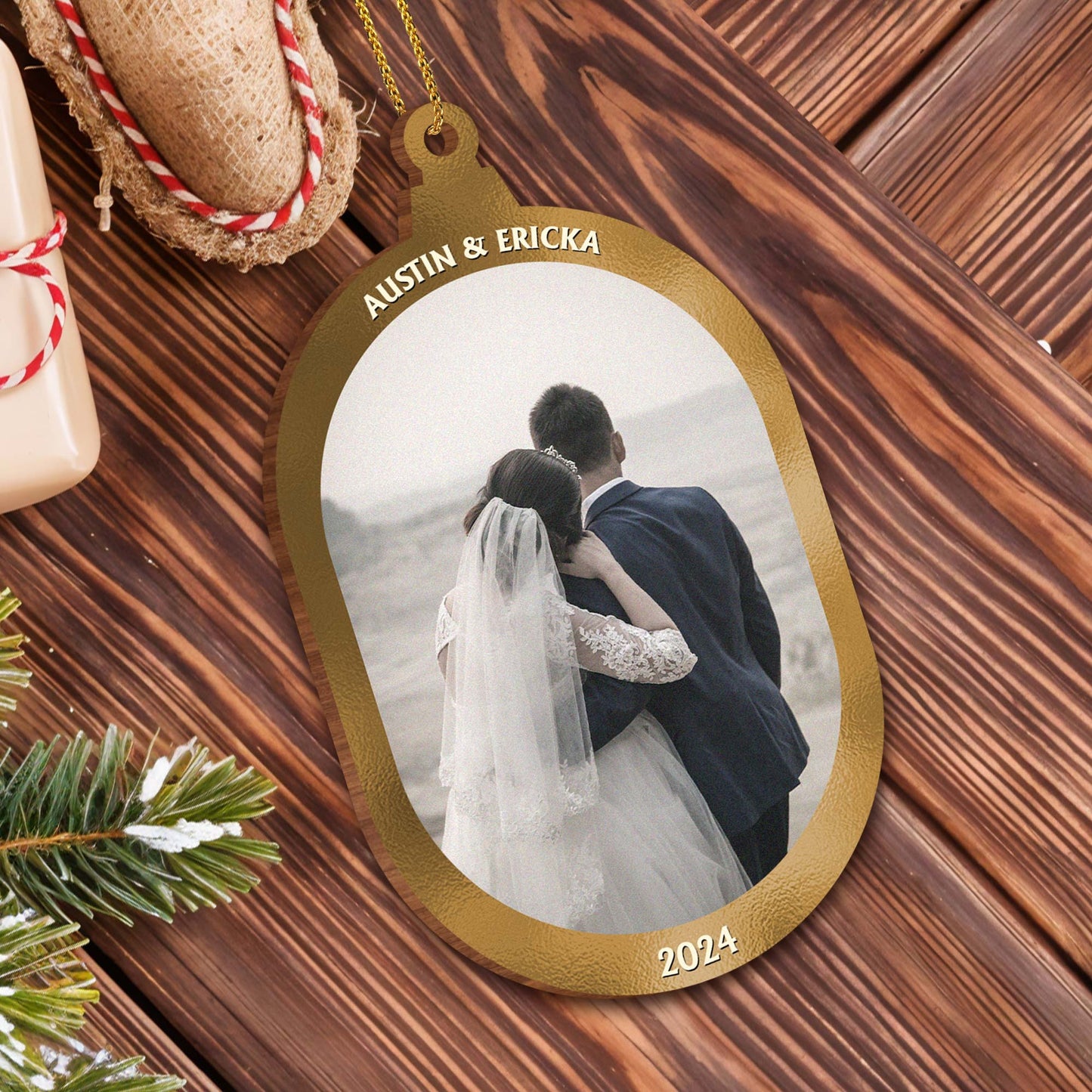 Capture Your Special Moments, Wedding Couple Ornament