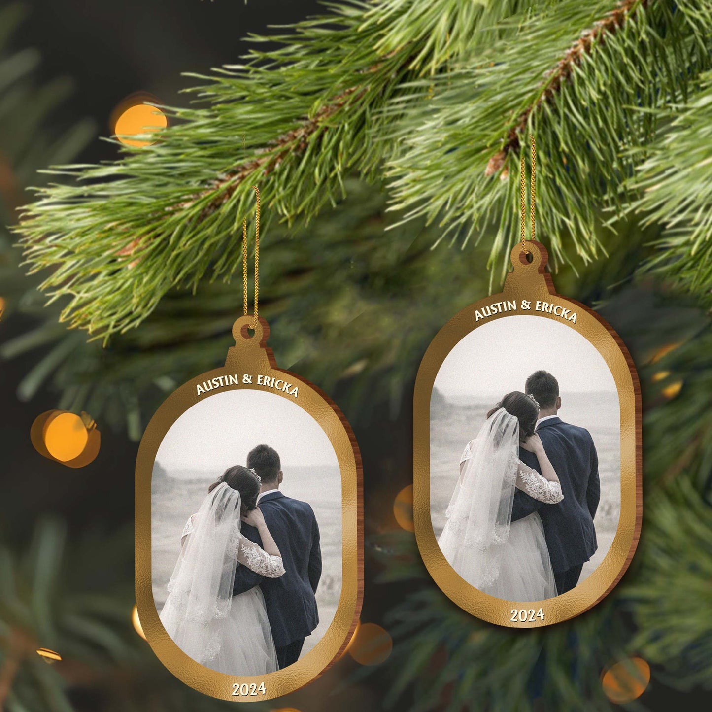 Capture Your Special Moments, Wedding Couple Ornament