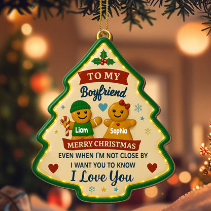 Merry Christmas I Love You Gingerbread Man Heart