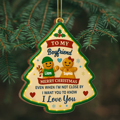 Merry Christmas I Love You Gingerbread Man Heart