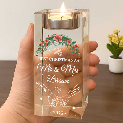 First Christmas As Mr & Mrs, Christmas Wreath And Wedding Rings