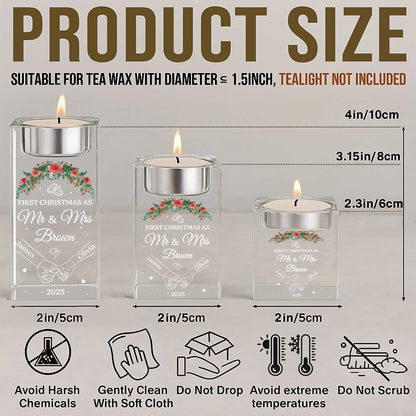 First Christmas As Mr & Mrs, Christmas Wreath And Wedding Rings