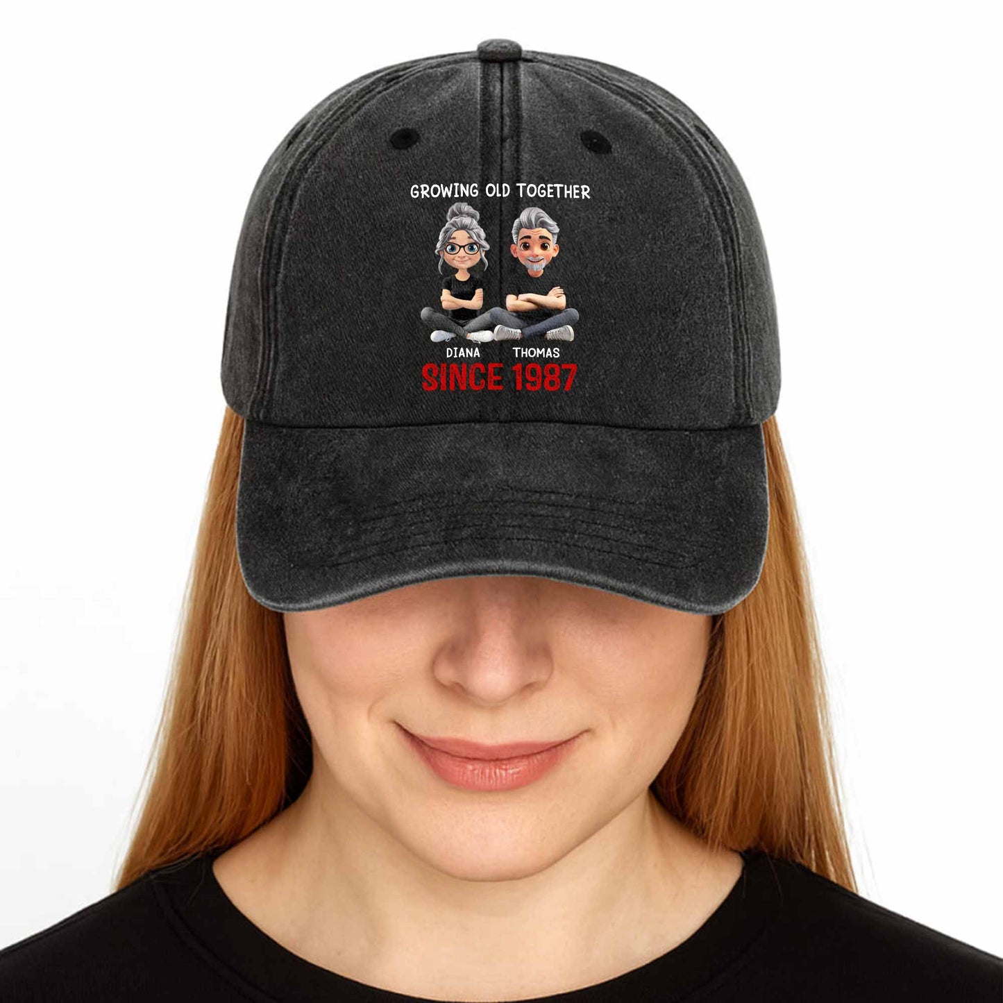 Growing Old Together Since With Cartoon Couple