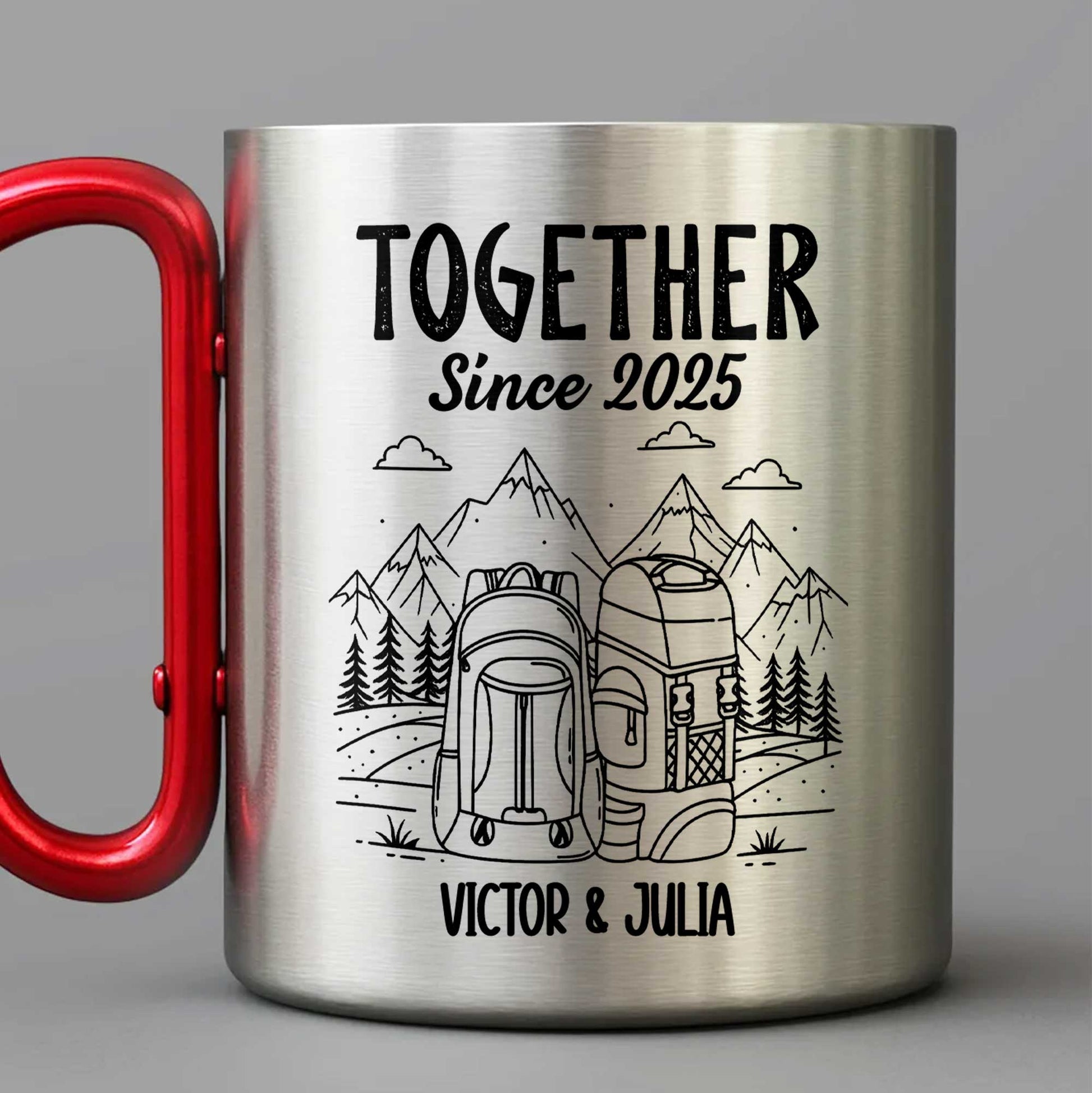 Together Since, Celebrate With Mountains And Backpacks