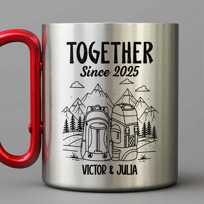 Together Since, Celebrate With Mountains And Backpacks