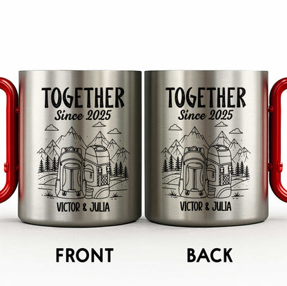 Together Since, Celebrate With Mountains And Backpacks