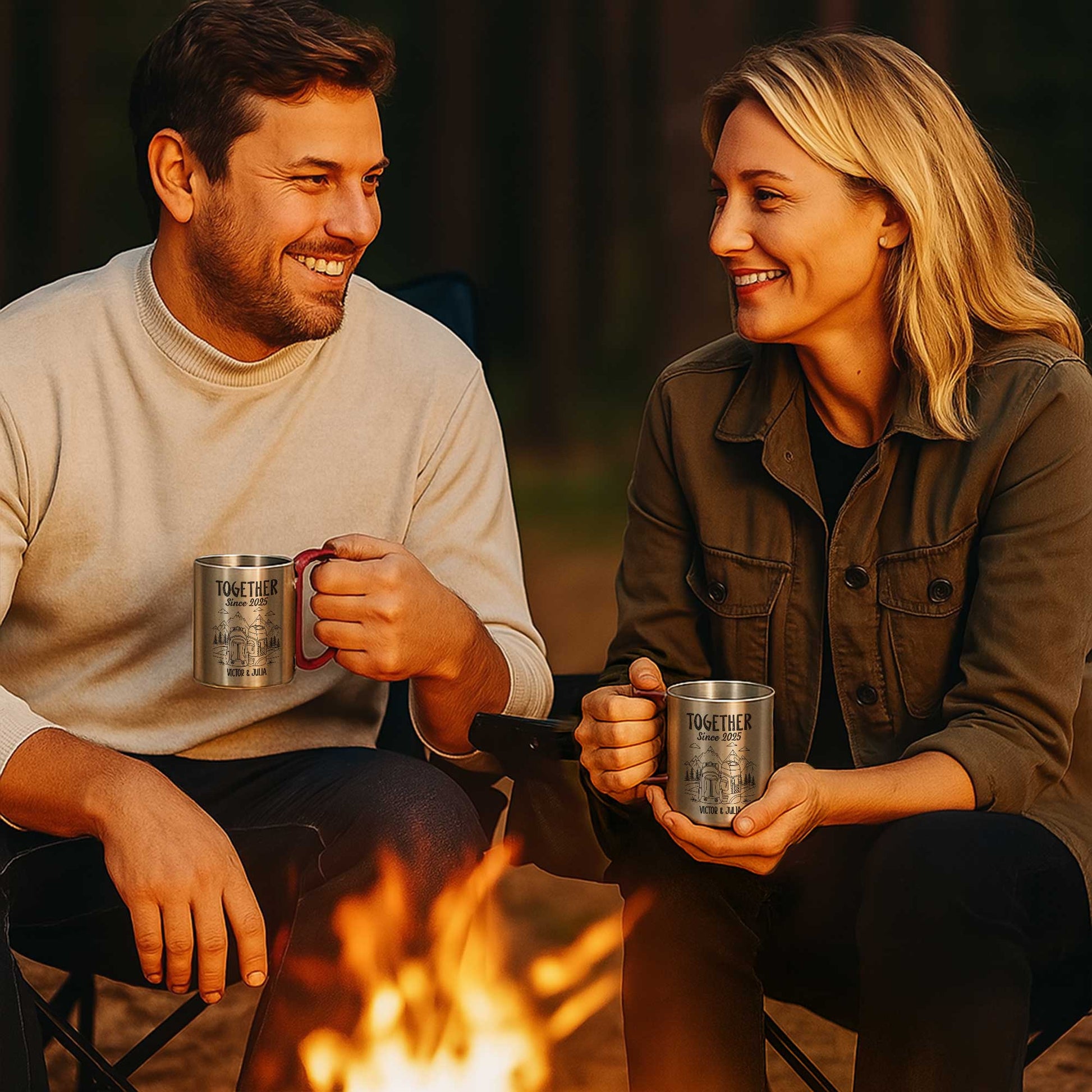 Together Since, Celebrate With Mountains And Backpacks