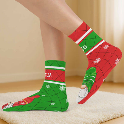 Celebrate The Seasonal Cheer With Santa And Elf