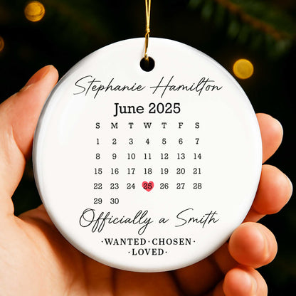 Officially A Smith, Wanted, Chosen, Loved, Custom Date Mark