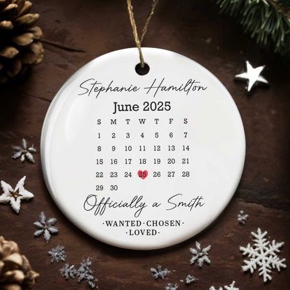 Officially A Smith, Wanted, Chosen, Loved, Custom Date Mark