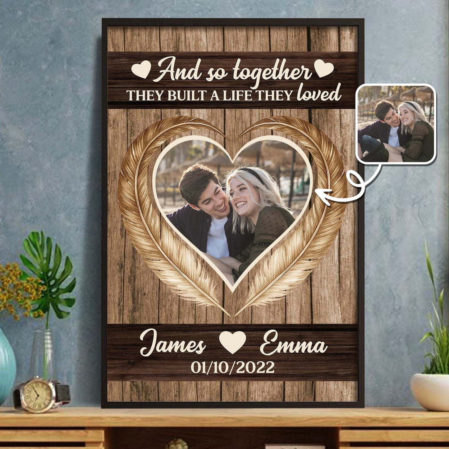 And So Together They Built A Life They Loved Heart Design