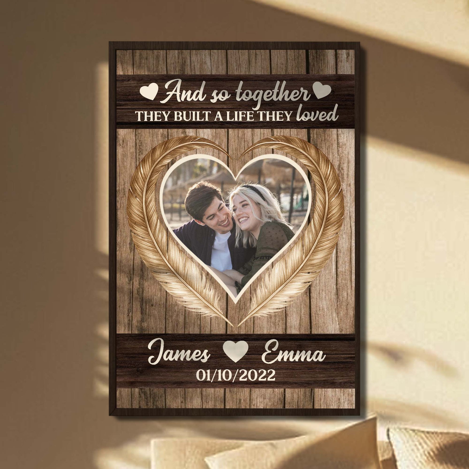 And So Together They Built A Life They Loved Heart Design