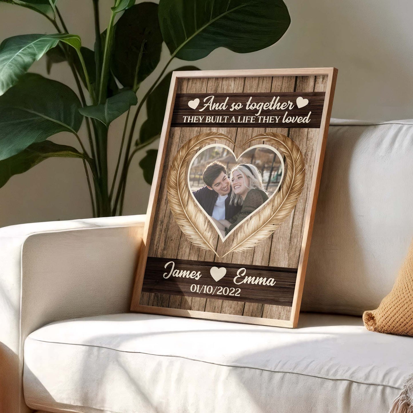 And So Together They Built A Life They Loved Heart Design