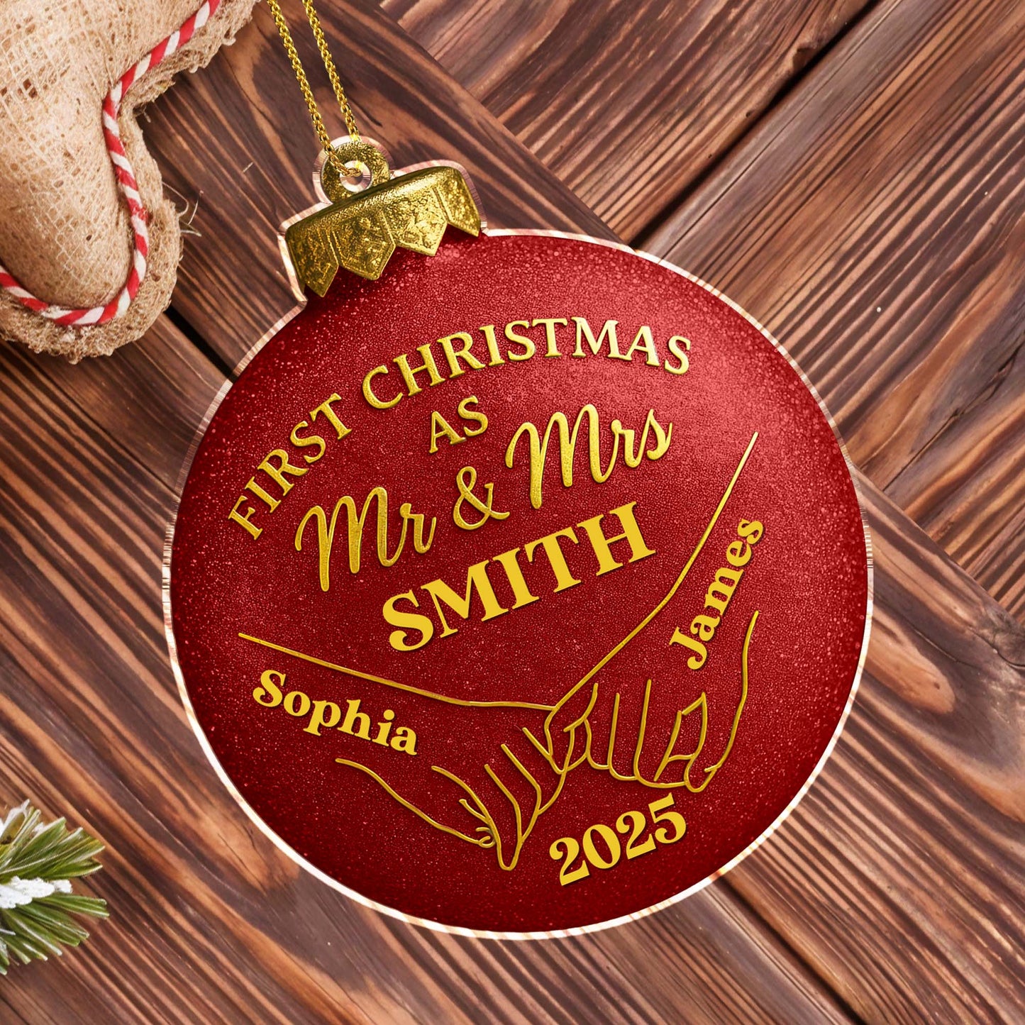 First Christmas As Mr & Mrs, Christmas Ornament