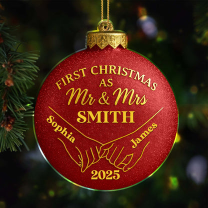 First Christmas As Mr & Mrs, Christmas Ornament