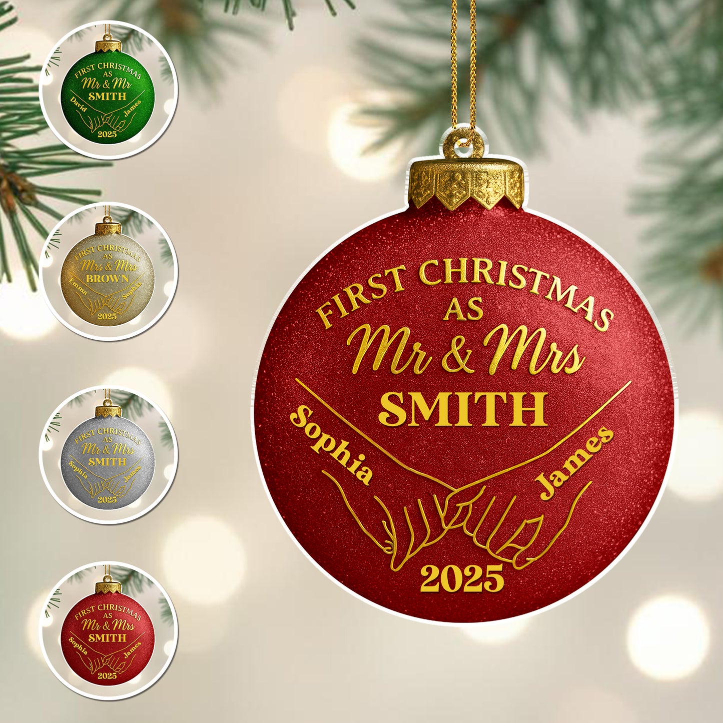 First Christmas As Mr & Mrs, Christmas Ornament