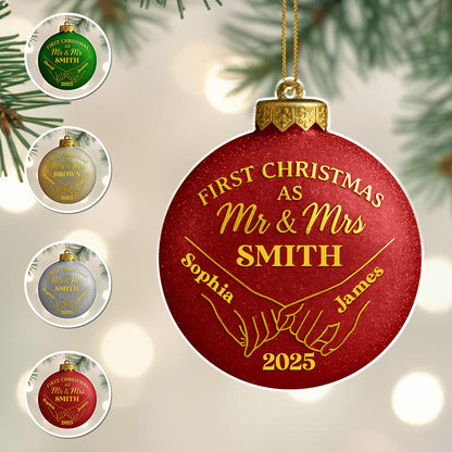 First Christmas As Mr & Mrs, Christmas Ornament