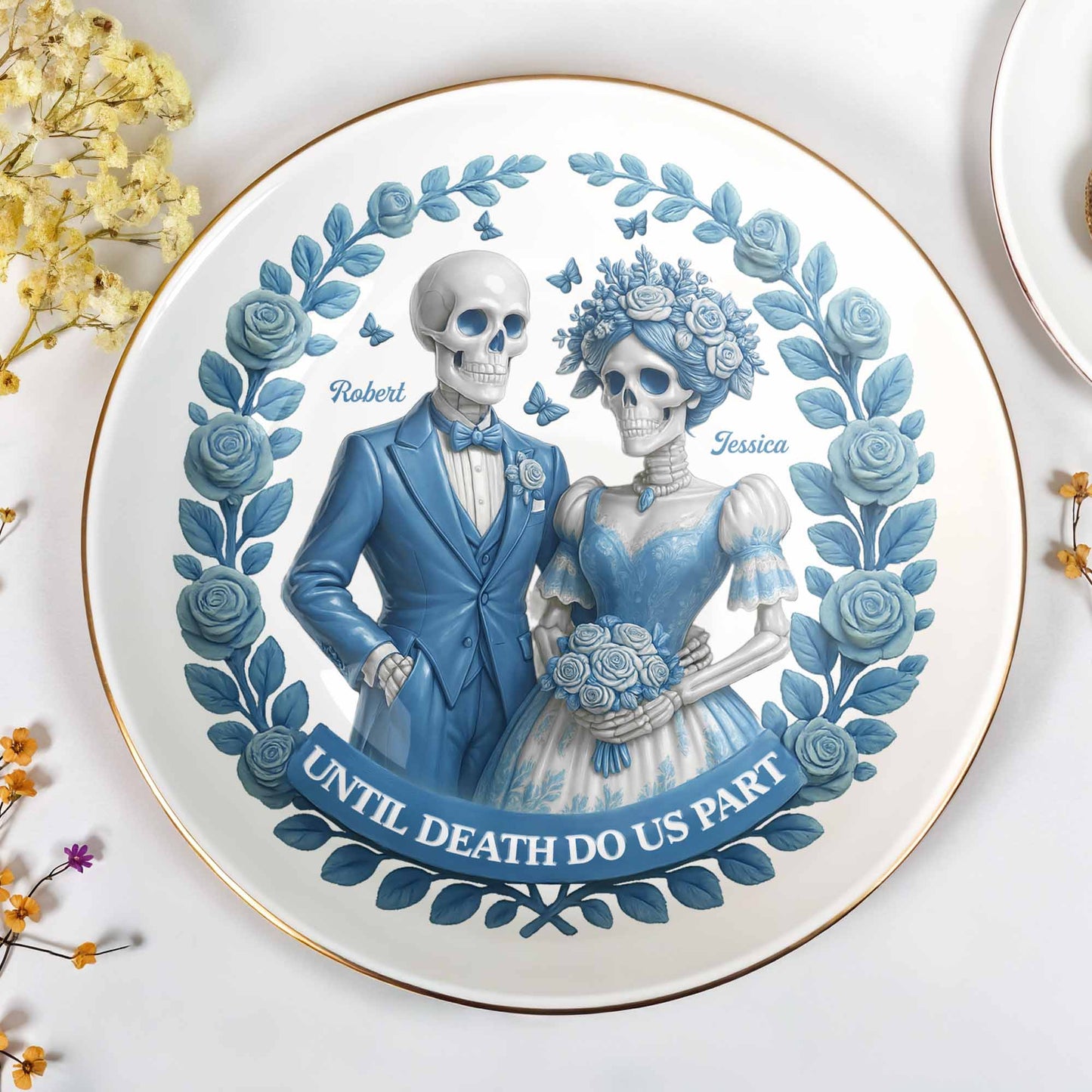 Until Death Do Us Part With Skulls And Roses