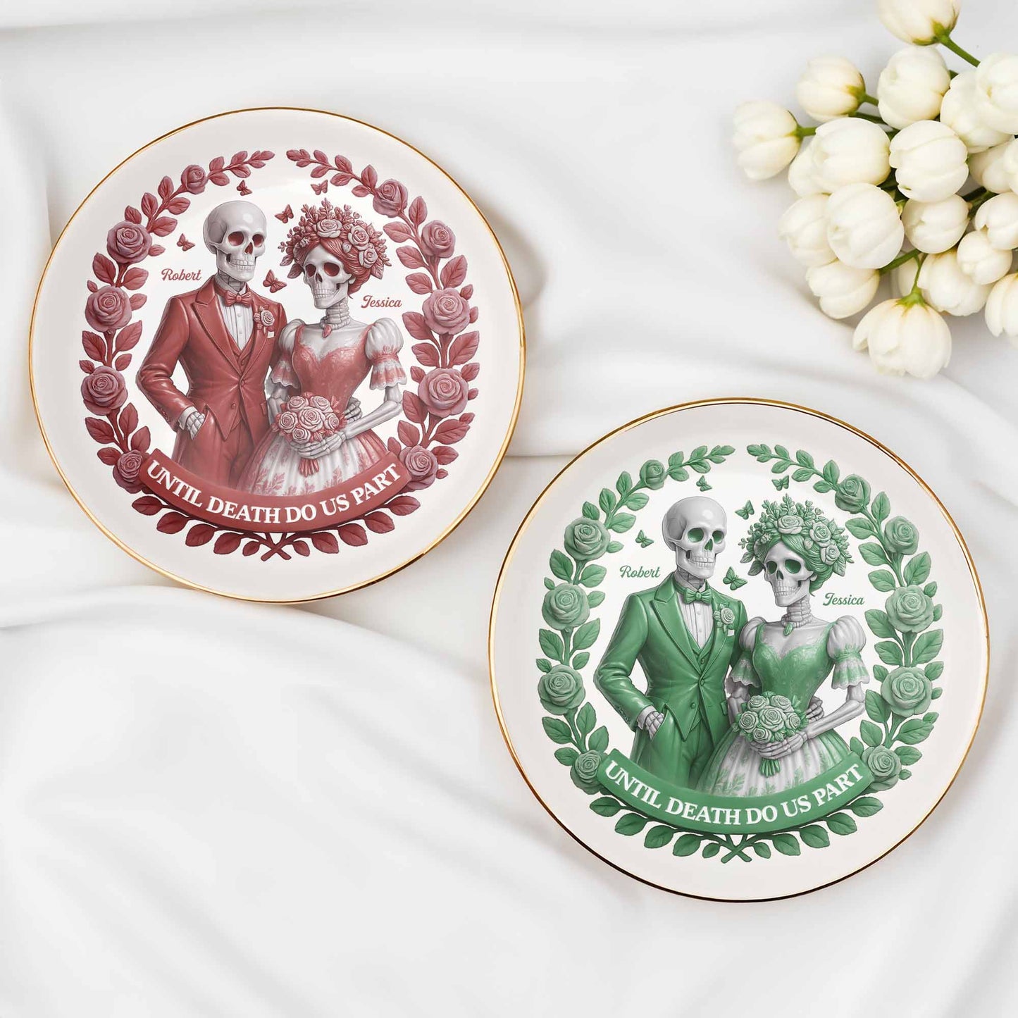 Until Death Do Us Part With Skulls And Roses