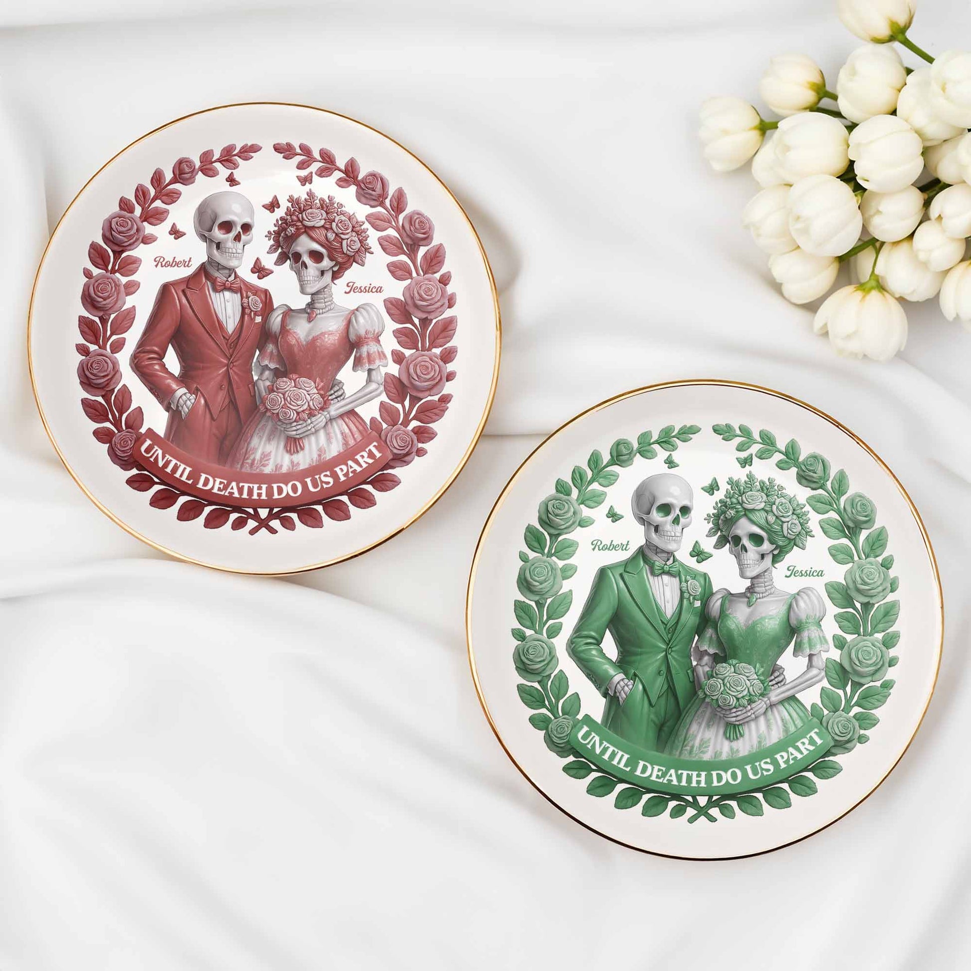 Until Death Do Us Part With Skulls And Roses