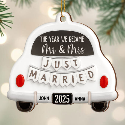 The Year We Became Mr & Mrs, Just Married Ornament
