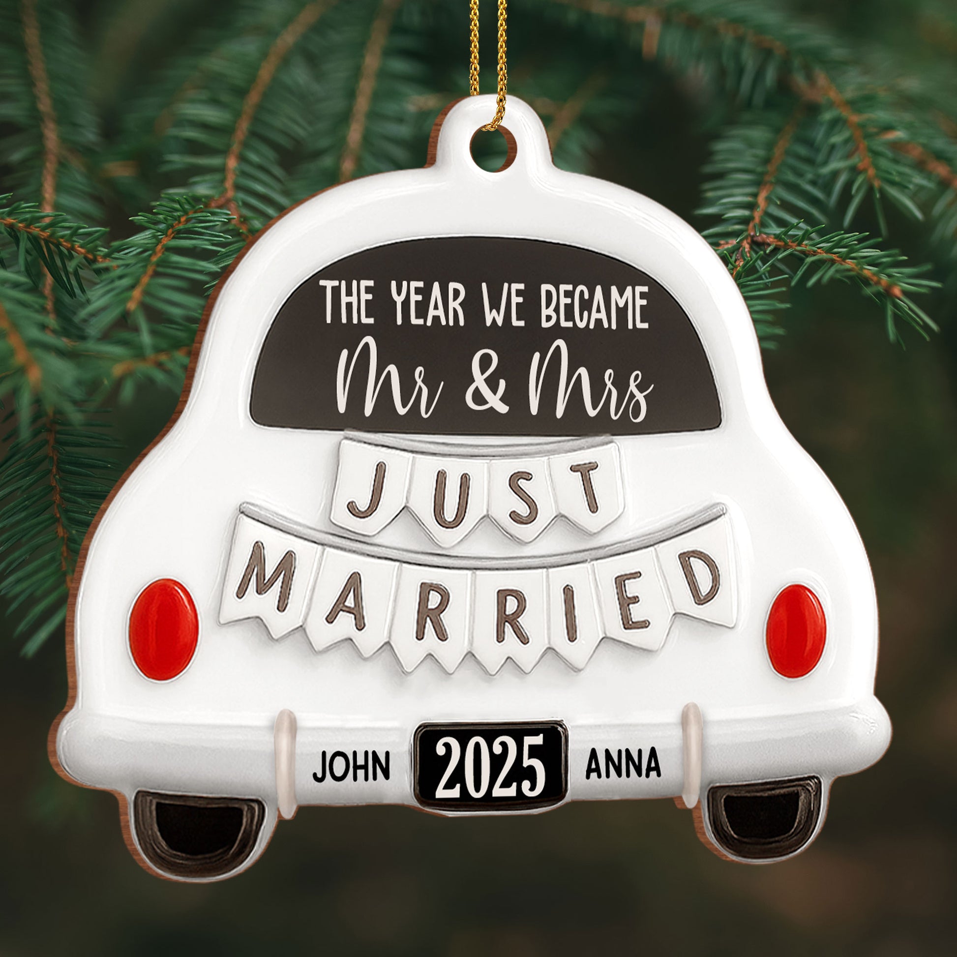 The Year We Became Mr & Mrs, Just Married Ornament