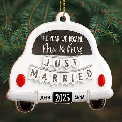 The Year We Became Mr & Mrs, Just Married Ornament