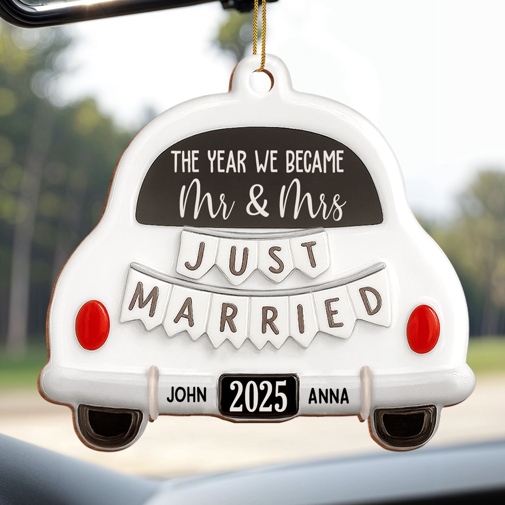 The Year We Became Mr & Mrs, Just Married Ornament