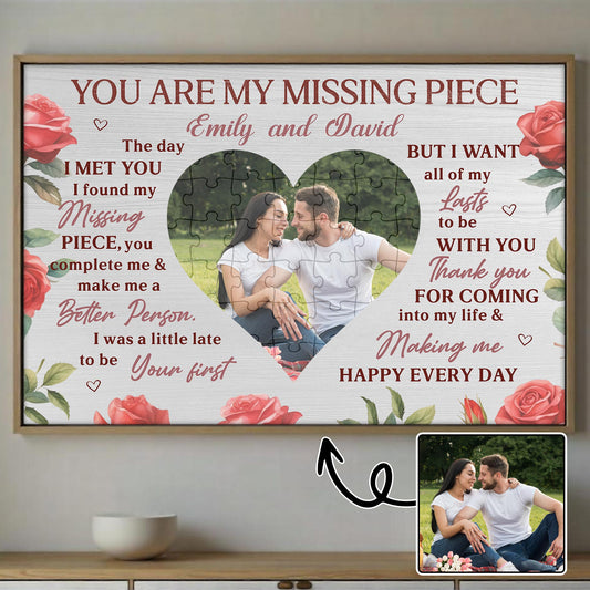 You Are My Missing Piece With Puzzle And Roses
