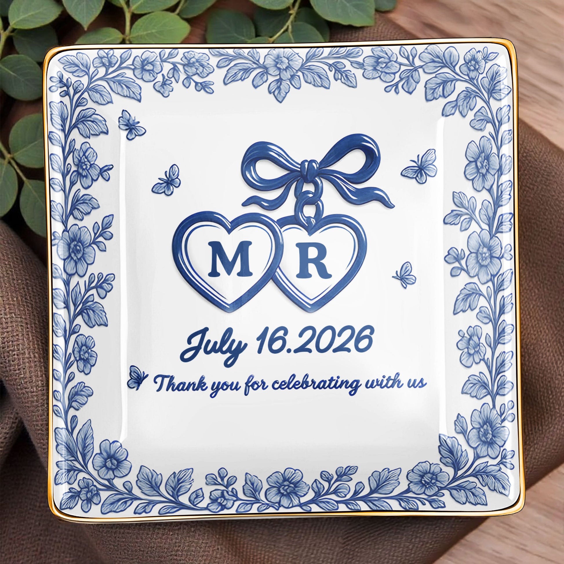 Thank You for Celebrating with Us, Flowers and Hearts