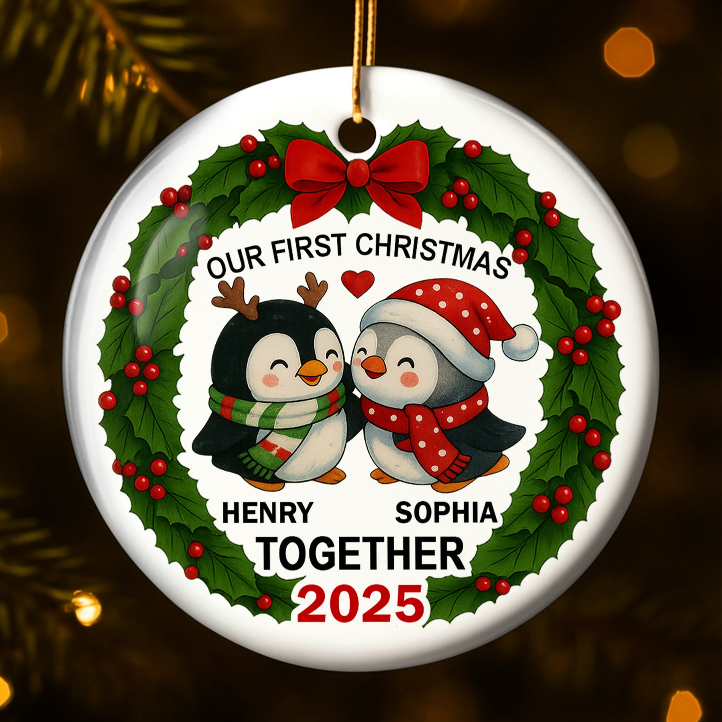 Our First Christmas Together With Cute Penguins