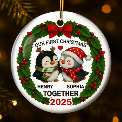Our First Christmas Together With Cute Penguins