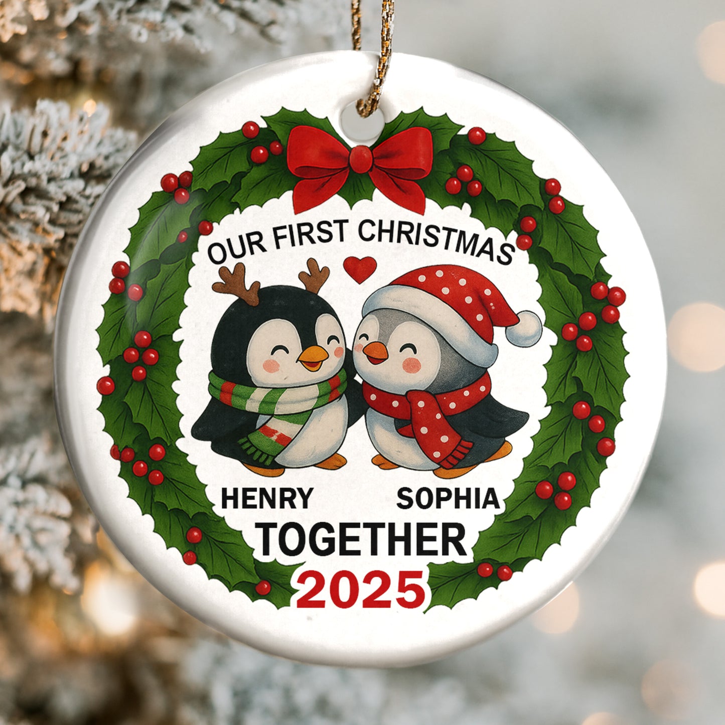 Our First Christmas Together With Cute Penguins