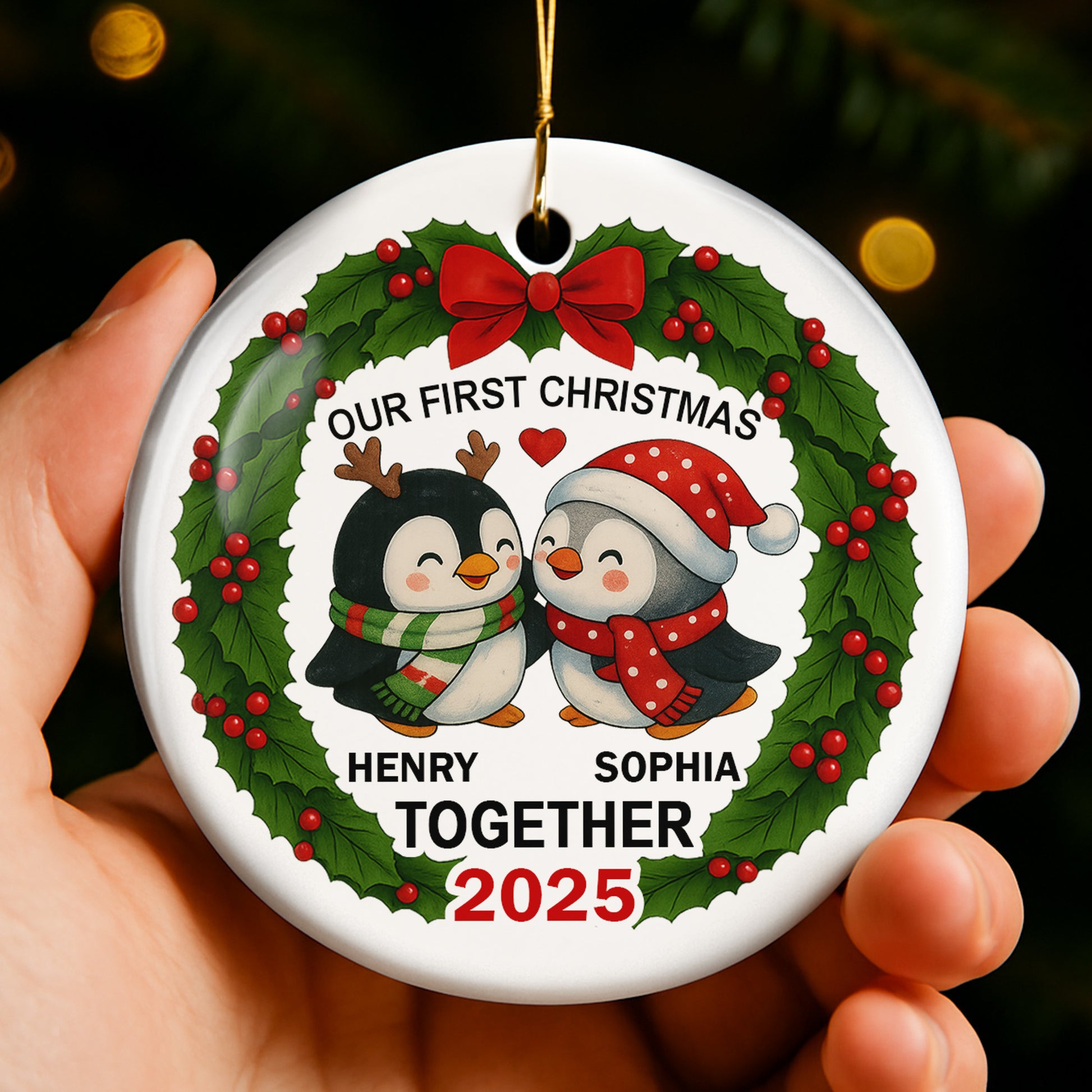 Our First Christmas Together With Cute Penguins