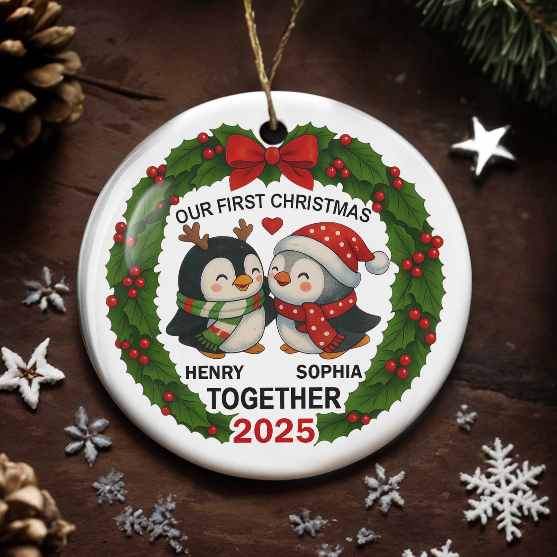 Our First Christmas Together With Cute Penguins