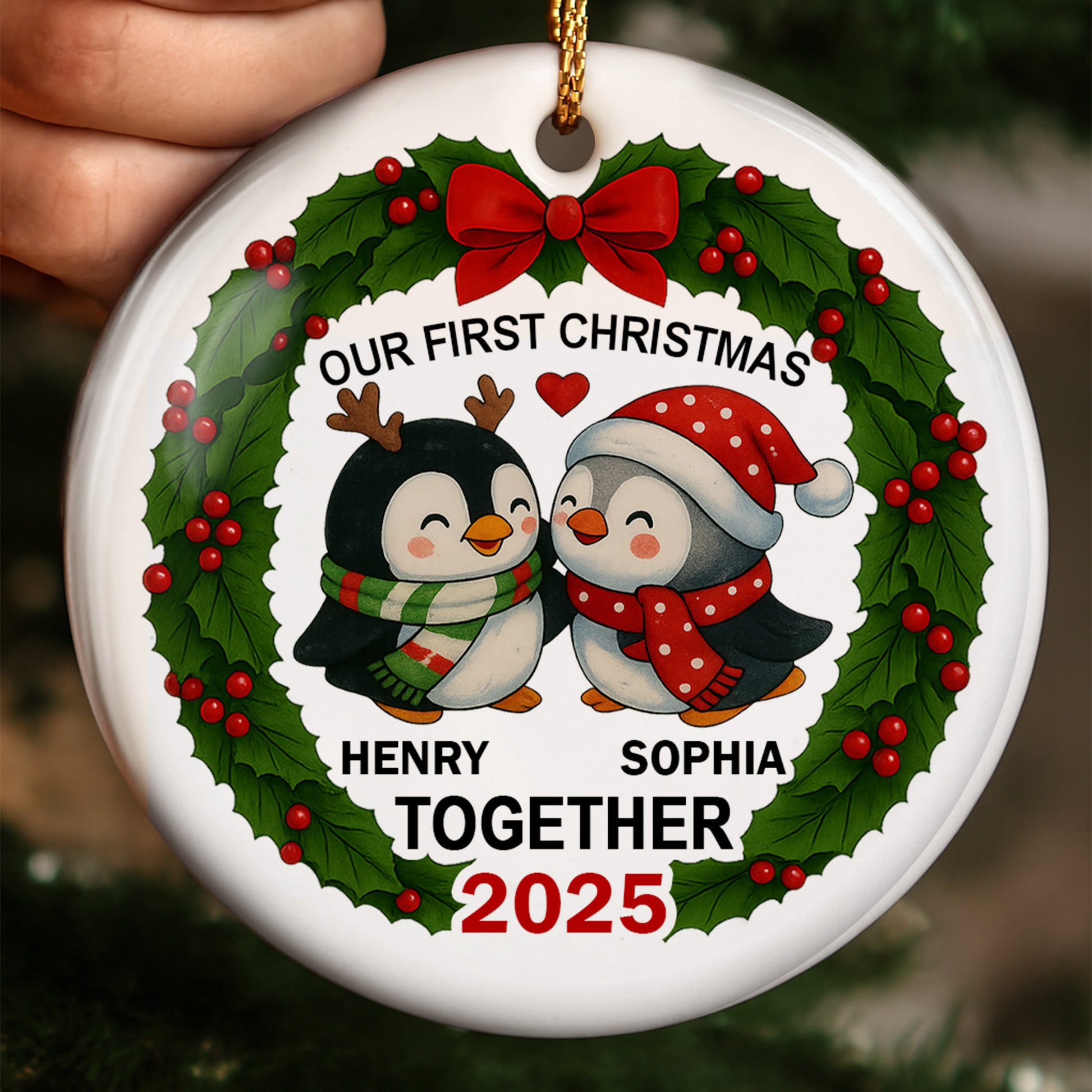 Our First Christmas Together With Cute Penguins