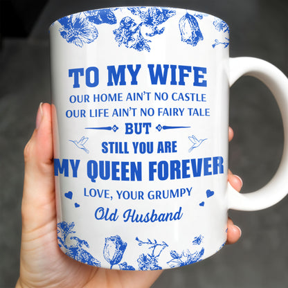 To My Wife You Are My Queen Forever Hearts and Birds Design