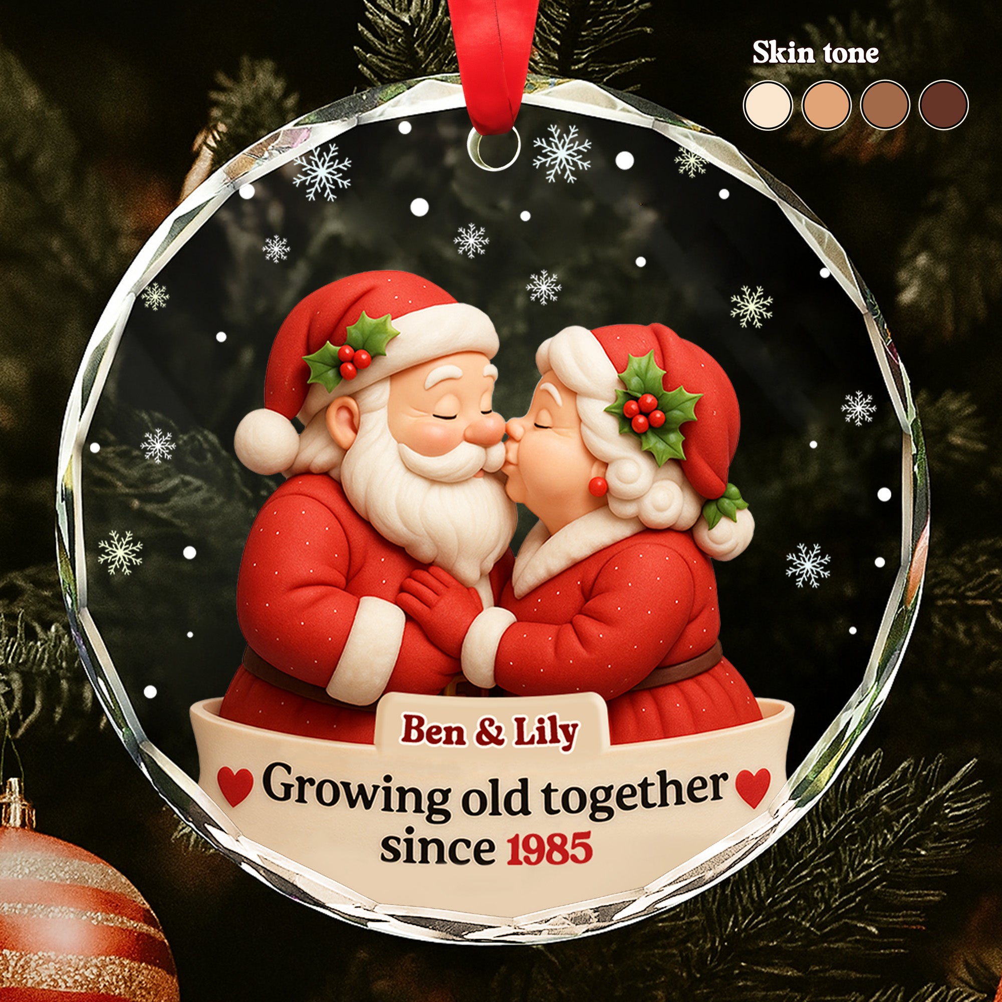 Growing Old Together With Santa And Mrs. Claus, Personalized Custom ...