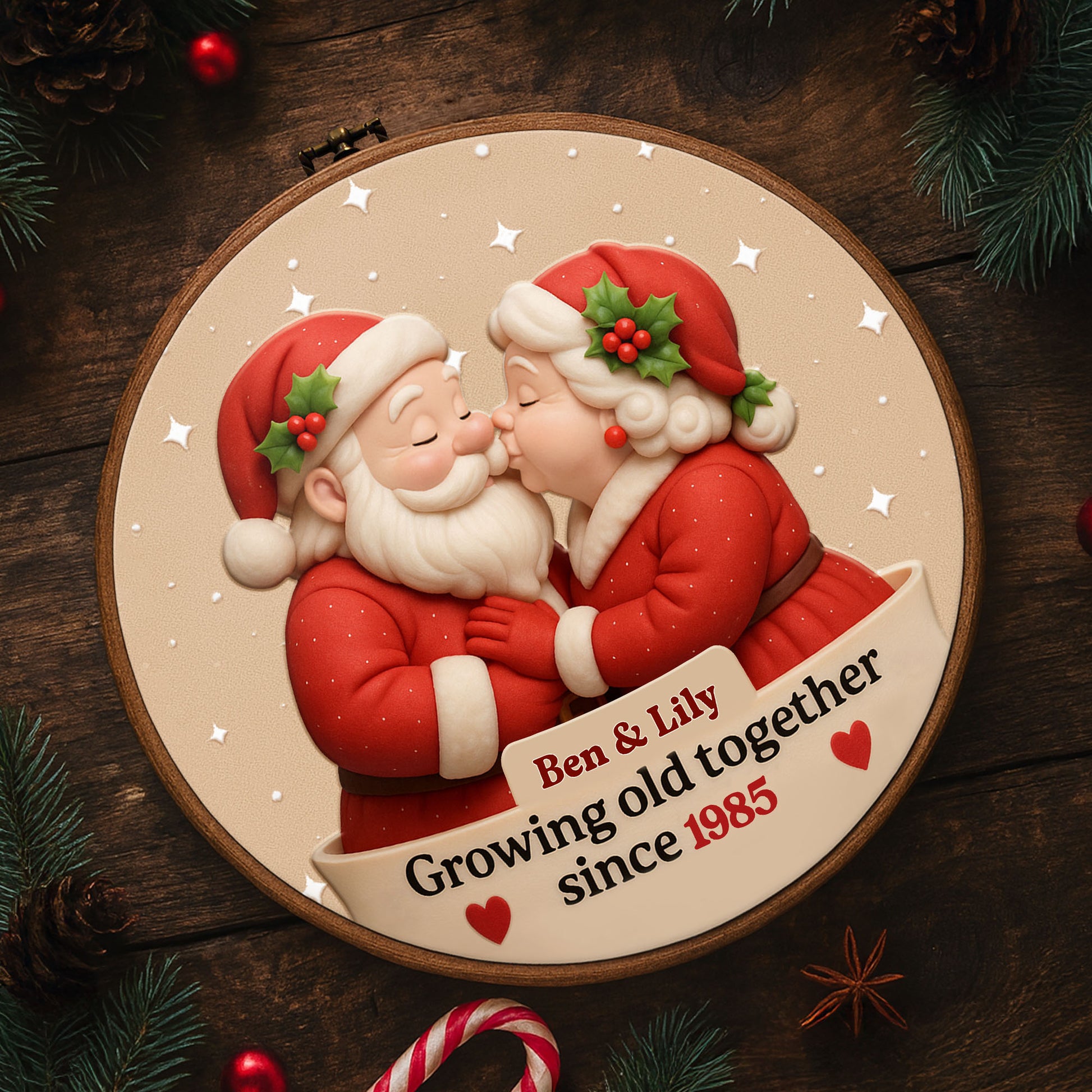 Growing Old Together, Santa And Mrs Claus Design