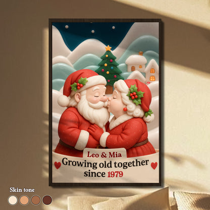 Growing Old Together With Santa And Christmas Cheer