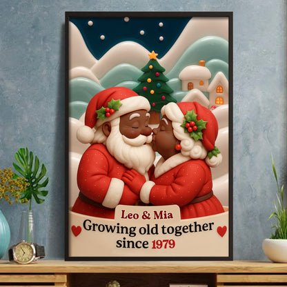 Growing Old Together With Santa And Christmas Cheer